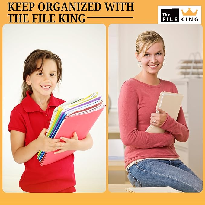 The File King Expanding Accordion File Folder - Legal Size | Box of 10 Redropes | 5.25” Expansion | Store and Organize Papers | Keep Records in One Place | Save Time Searching