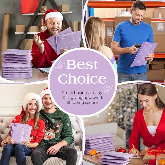 Metronic Bubble Mailers 8.5x12" 40 Pack Usable Size 8.5x11,Waterproof Mailing Padded Envelopes for Small Business,Cushioning Bubble Wrap Mailer Bags,Shipping Envelopes for Gift,Small Items Butterfly