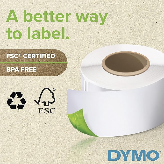 DYMO Authentic LW Standard Shipping Labels for LabelWriter Label Printers, White, 2-5/16" x 4", 24 Rolls of 300 (7200 Total)