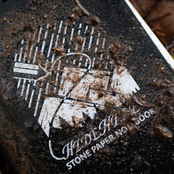 8.5x11 Inch Waterproof Notebook, Write in the Rain Notebook - Reusable Waterproof Spiral Notepad for Study Notes, Outdoor Hiking, Travel Logs, and Lab Data Logging, Spiral Bound Stone Paper