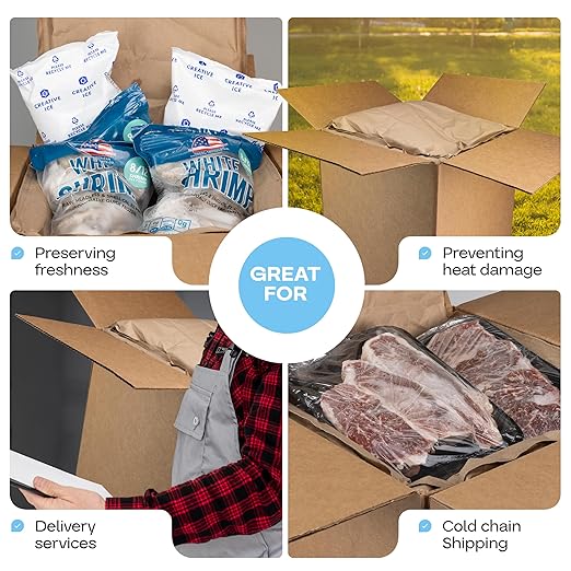 Insulated Thermal Shipping Boxes 14"x14"x14", Pack of 6 - USA-Made Cold Food Shipping Box 5.8-Gallon Capacity with Thermal Paper Liners, Absorb Condensation – Ideal for Frozen Food by IDL Packaging